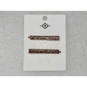 Copper Swirl Design Hair Pins Barrettes